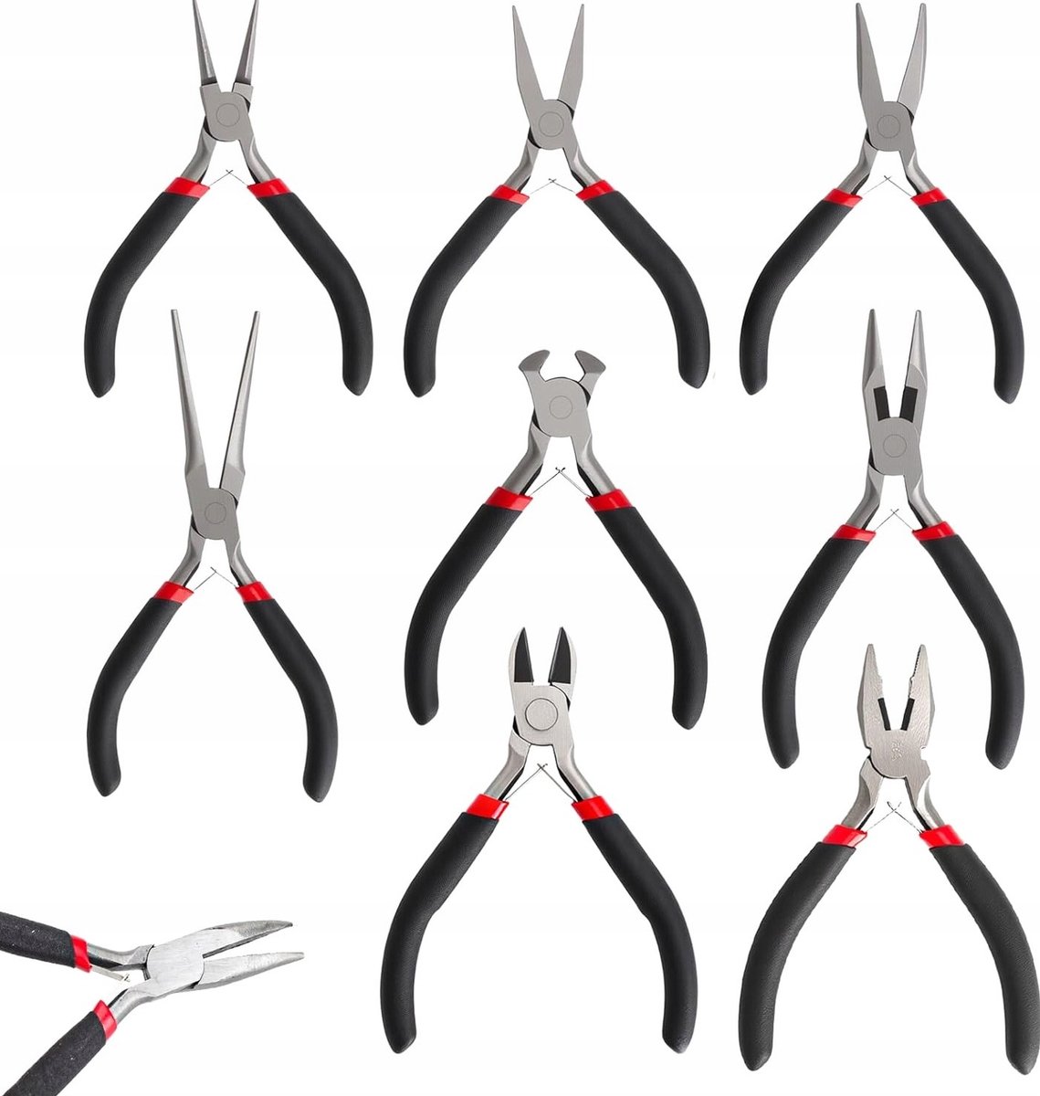 Precisie Tangen Set 8 Delig - Duurzaam & Compact