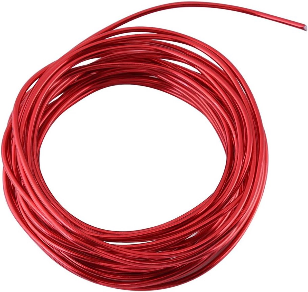 Draad 5 Meter 2mm Buigbare Geanodiseerd Metalen Draad Dikte Zilver Kleur Flexibele Metalen Bloemen Wikkelen voor DIY Ambachten (Rood)