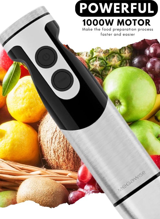 Hand Blender - Staafmixer Keuken - Gladde Sauzen Maken - 12 Snelheden Turbofunctie - 800 Watt Vermogen - Zwart — afbeelding 3