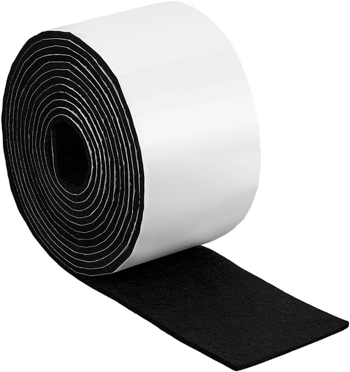 5 m vilten strips met zelfklevende achterkant, 10 cm breed, zwart, zelfklevend, vilt, meubels, vloerbescherming, strip, vilten meubelstrips voor anti-kras, vloerbescherming, deurafdichting