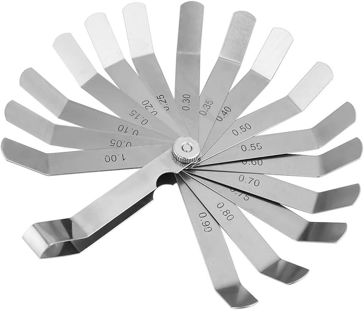 Voelermaat, 0,05-1,00 mm, Meetinstrument voor Lasinspectie, Gebogen Opening Gage