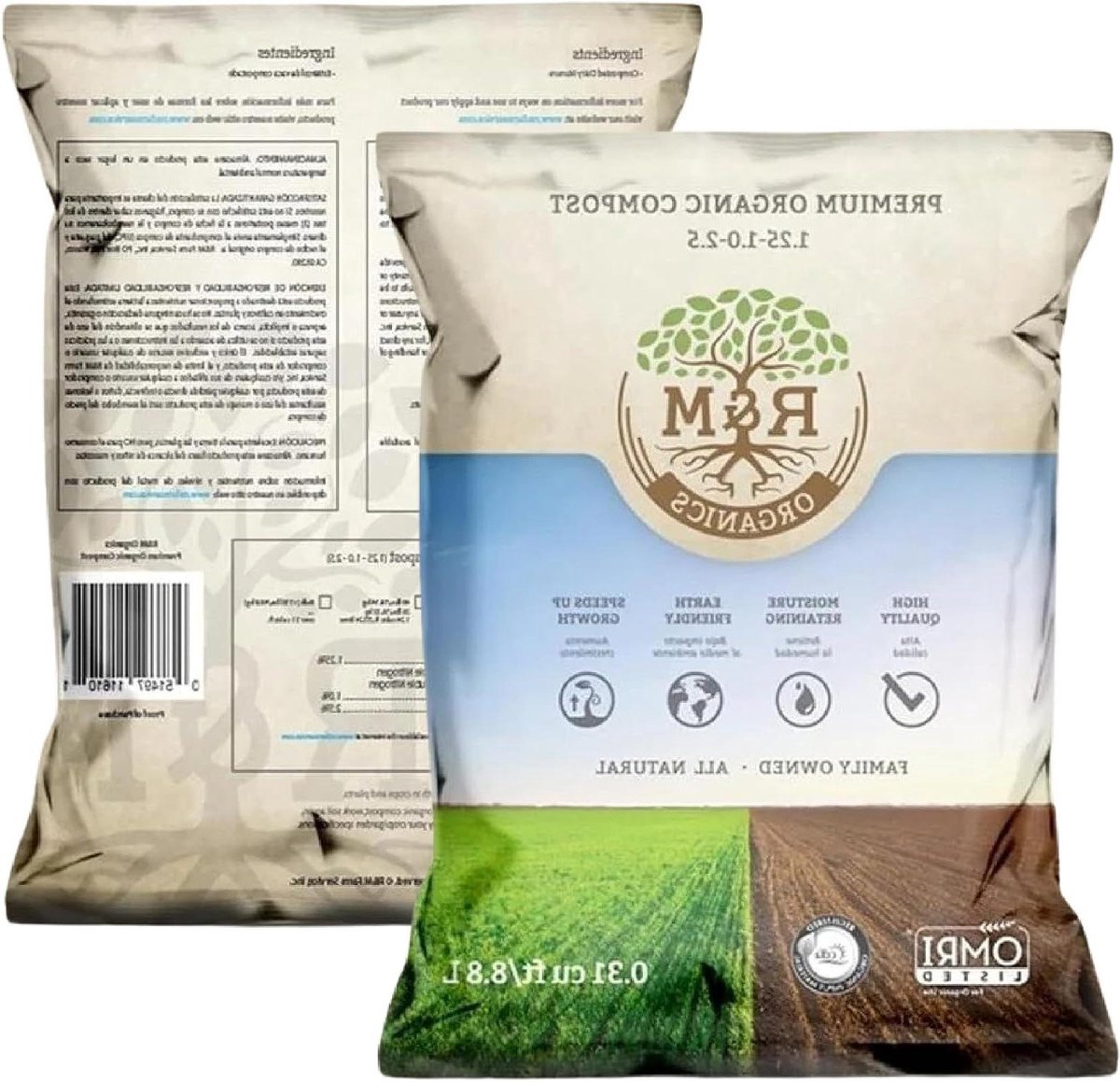 Biologische Compost - Compost Aarde - Planten Voeden - Premium Kwaliteit - 10 Pond - Bruin
