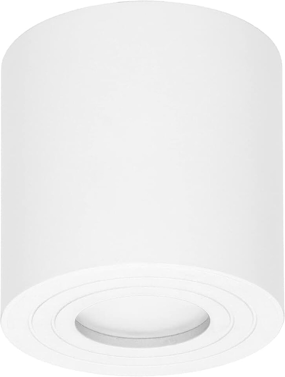 GU10 Opbouwspot Opbouwlamp Plafond Opbouw Rond Aluminium Max 50W IP54 (Wit)