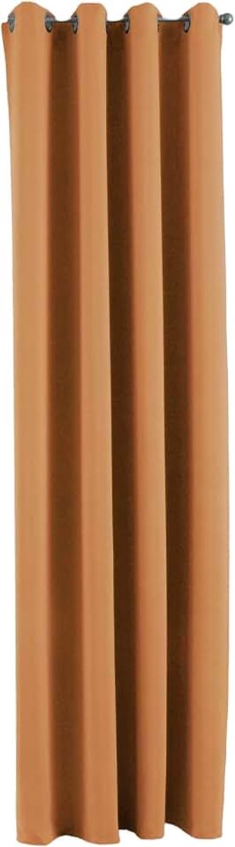 Ondoorzichtig "NewYork" oranje H x B 245 x 140 cm, 1 stuks thermo-gordijn, verduisteringsgordijn, verduisteringsgordijn, geluidsisolerend, Öko-Tex-standaard, 201920600