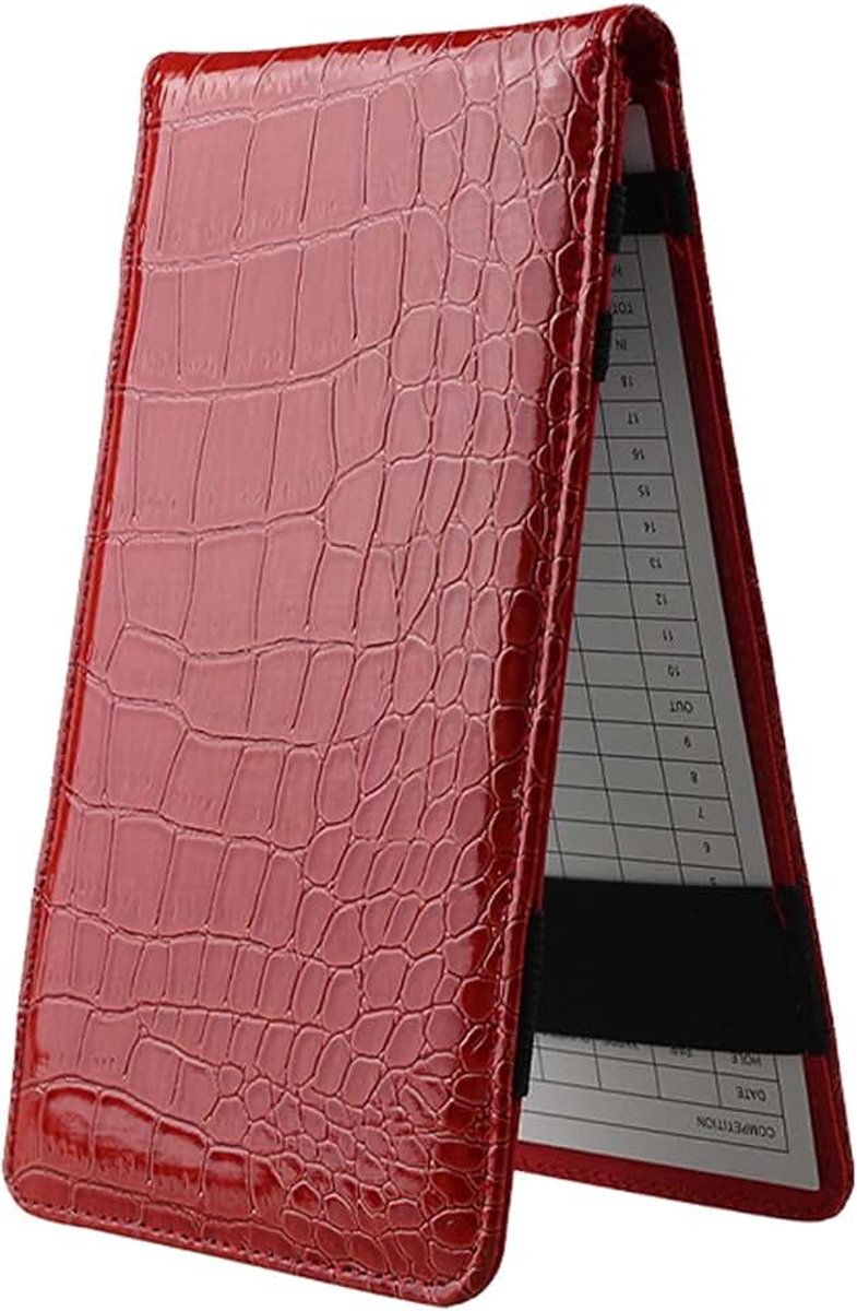 Scorebook - Scorebook voor heren | Golfscorekaarthouder | PU-lederen notitieboek met 2 scorekaarten | Club Yardage Book & Journal Notebook | Compact logboek voor mannen en vrouwen