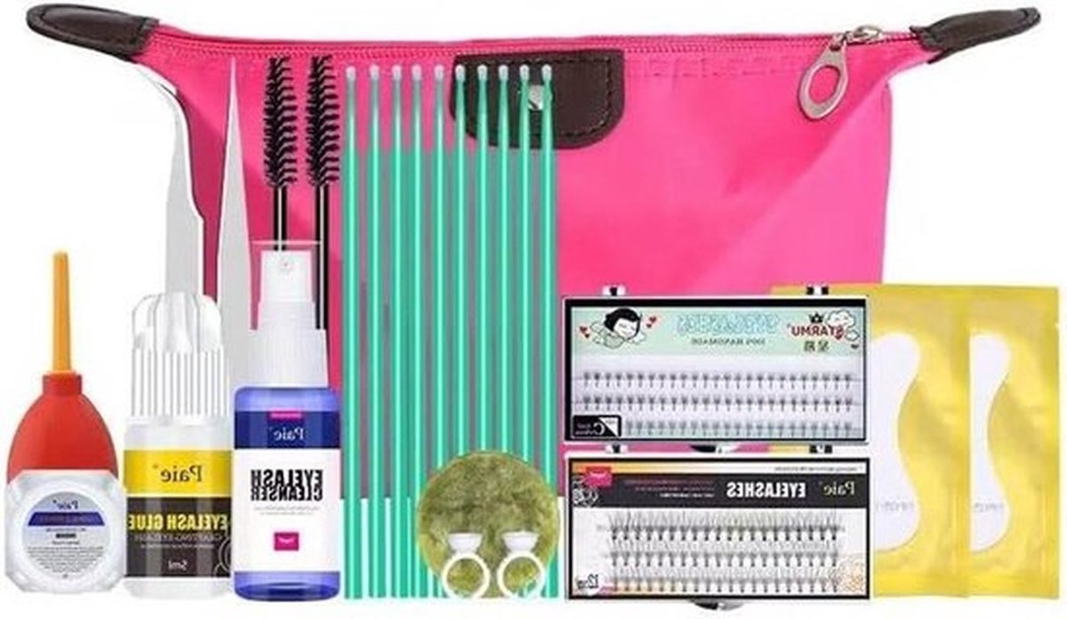 Oefenset voor Wimperextensions - Compleet Make-up Trainingspakket voor Beginners met Wimpertransplantatie Tools