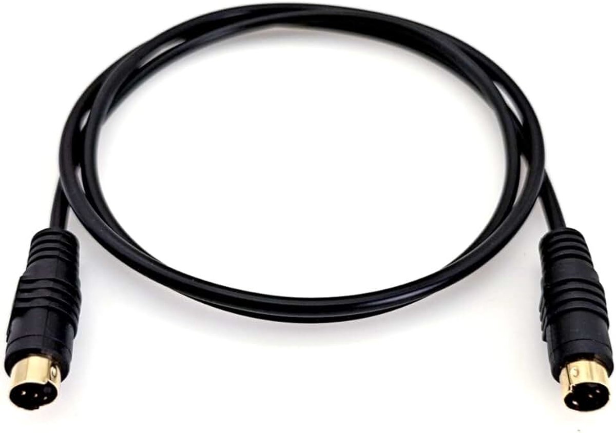 1M 4-pins S-Videokabel mannelijk naar mannelijk SVHS S-Video-kabel vergulde TV AV-aansluiting S-VHS-kabel voor HDTV, dvd, videorecorder, camcorder en gameconsole