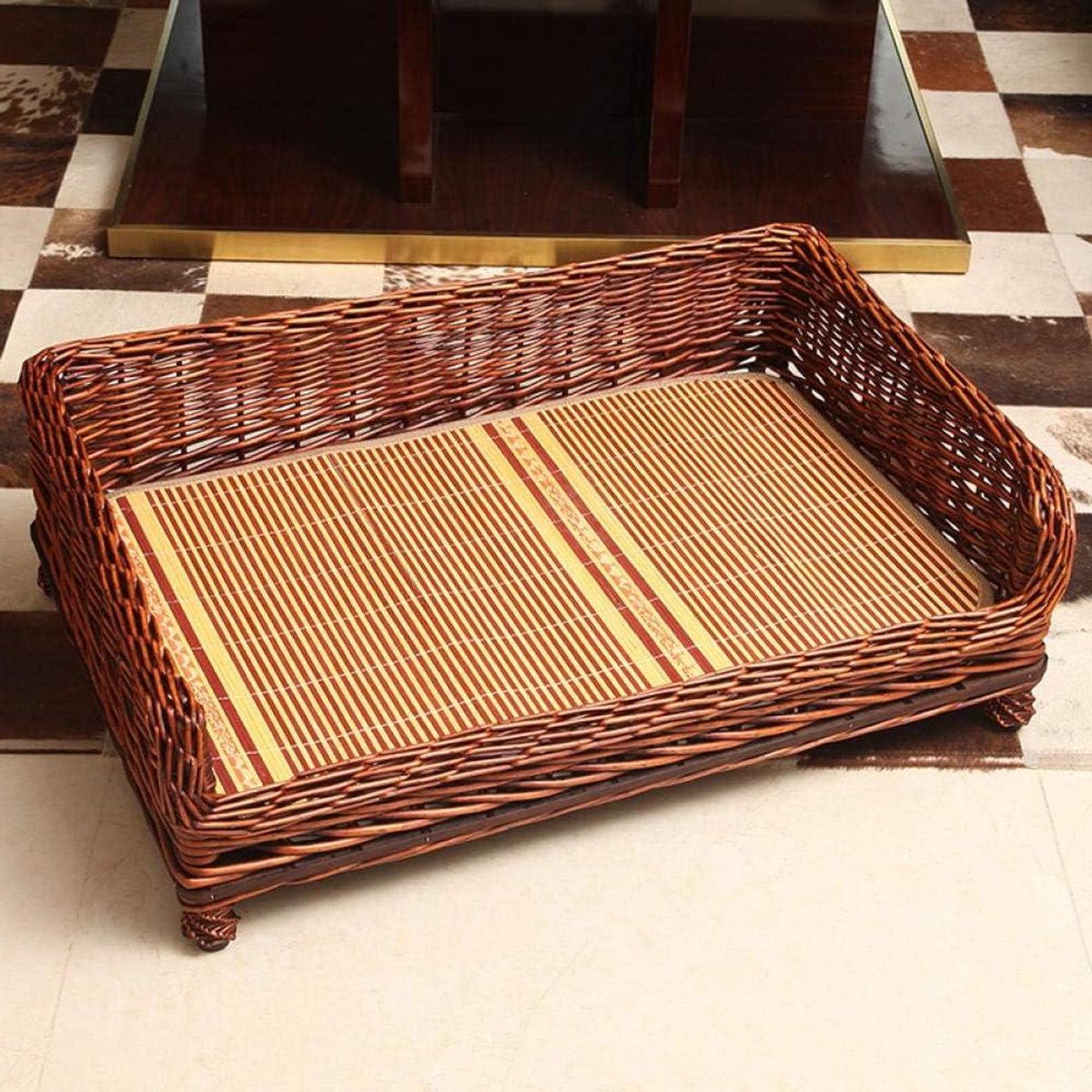 Hondenmand - Huisdiernest - Comfortabel Rusten - Stijlvol en Ademend - 62x68x20cm - Is