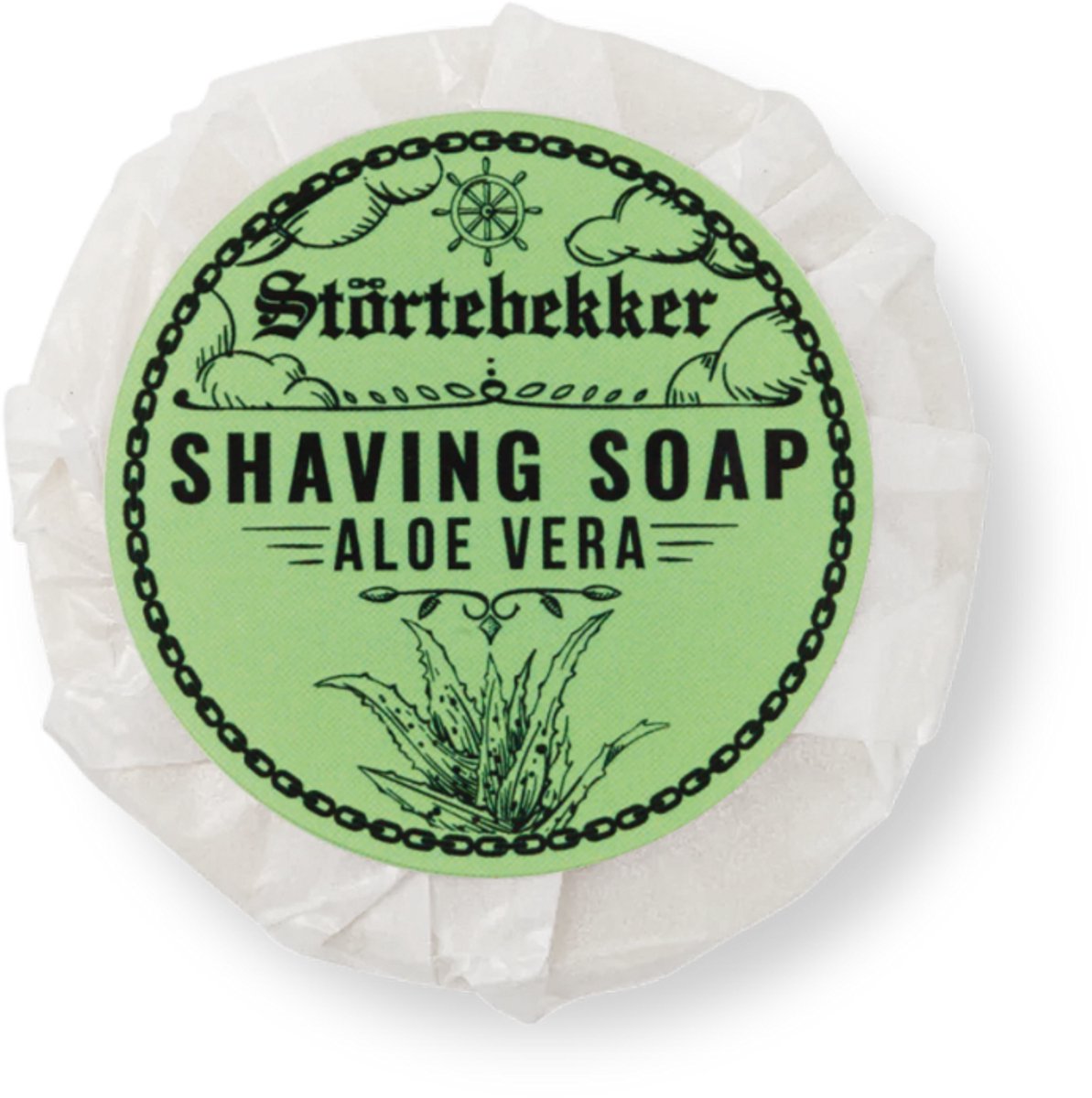 Störtebekker® Premium Scheerzeep 70 g (Aloe Vera) - Handgemaakte zeep voor een rijk schuim - Perfect voor het scheren met een scheermes - Veganistische scheerzeep voor dames en heren - Shaving Soap Aloe Vera