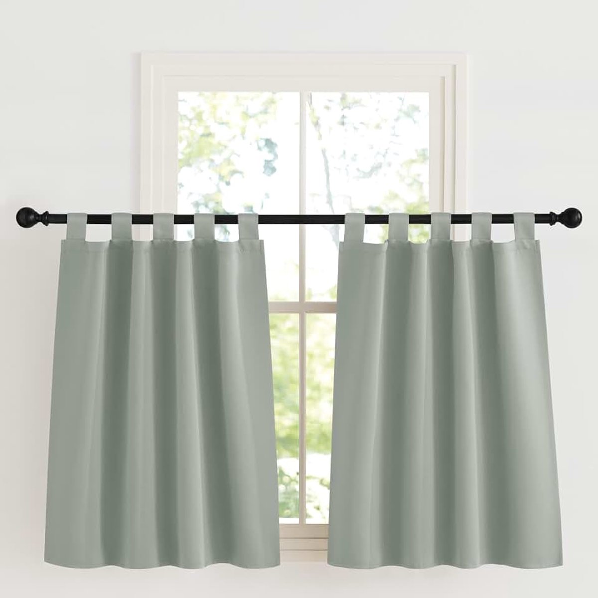 Warmte-isolerende Verduisteringsgordijnen, Gordijnen voor Woonkamer en Slaapkamer met Lussen, Modern Design,90B x 125H cm (2 Panelen),Salingroen