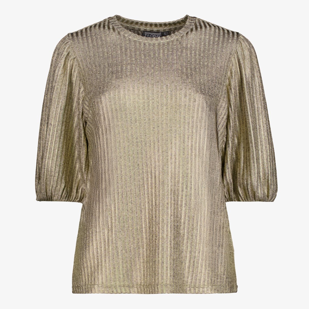 TwoDay dames plissé top goud - Maat S