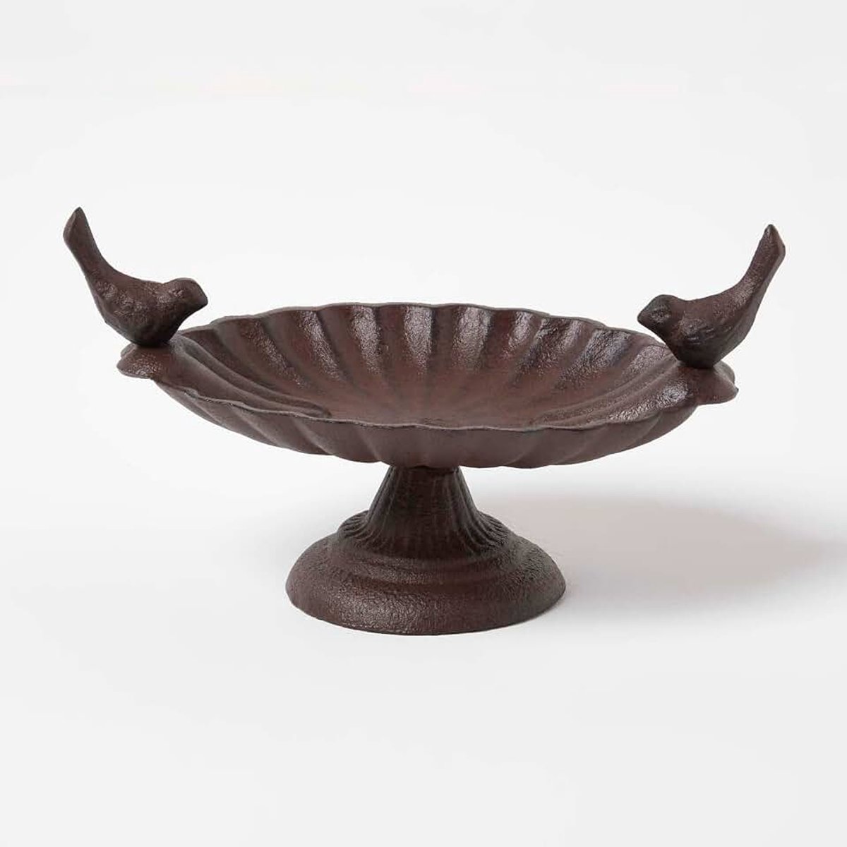Gratis Staande Gietijzeren Oxford Vogelbad met Decoratieve Vogels Verschrikt Rustieke Stijl