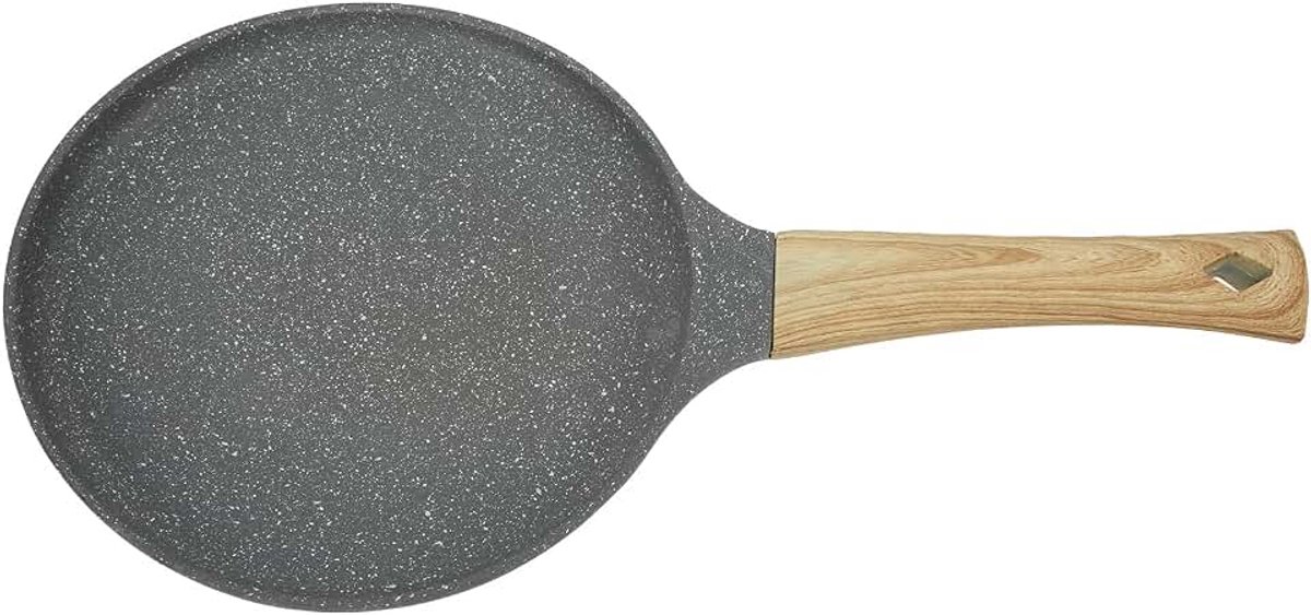 Crêpe-kookpan, Keukengerei Van Aluminiumlegering Met Vlakke Bodem, Gelijkmatige Hitte Voor Perfect Frituren, Stokvrij Ontwerp(20cm)