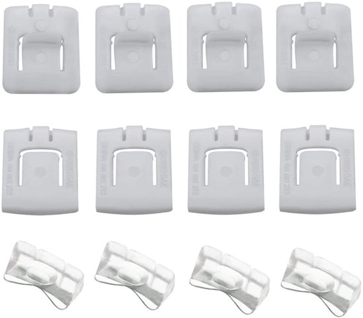 - Autostoel rail runner - Bevestigingsclips - Wit - Schuifregelaar - 12 stuks - Geschikt voor MK1 MK2 MK3 Golf
