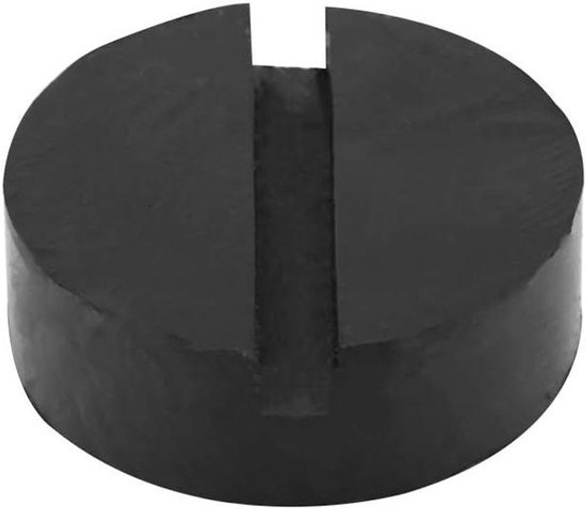Universele Zwarte Rubberen Jacking Pad voor Auto Frame Rail Floor Jacks met Slotted Adapter - Bescherming, Universeel, Zwart.