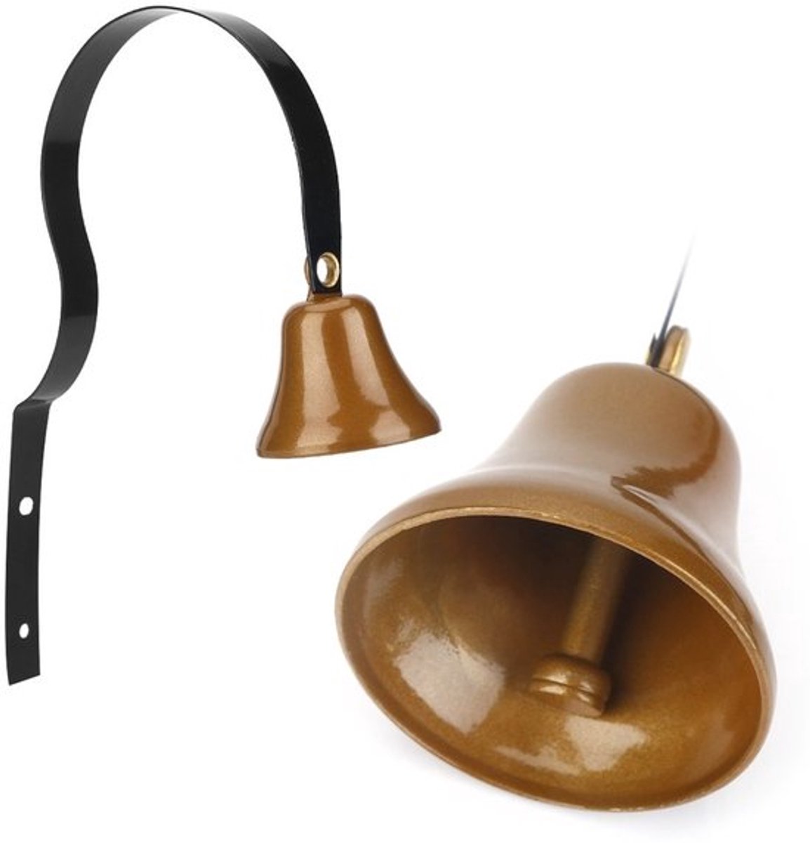 Vintage Metalen Deurbel - Decoratieve Wandbel - Antieke Stijl - Geschikt voor Thuis en Winkels - Traditionele Bel - Perfecte Huiswarming
