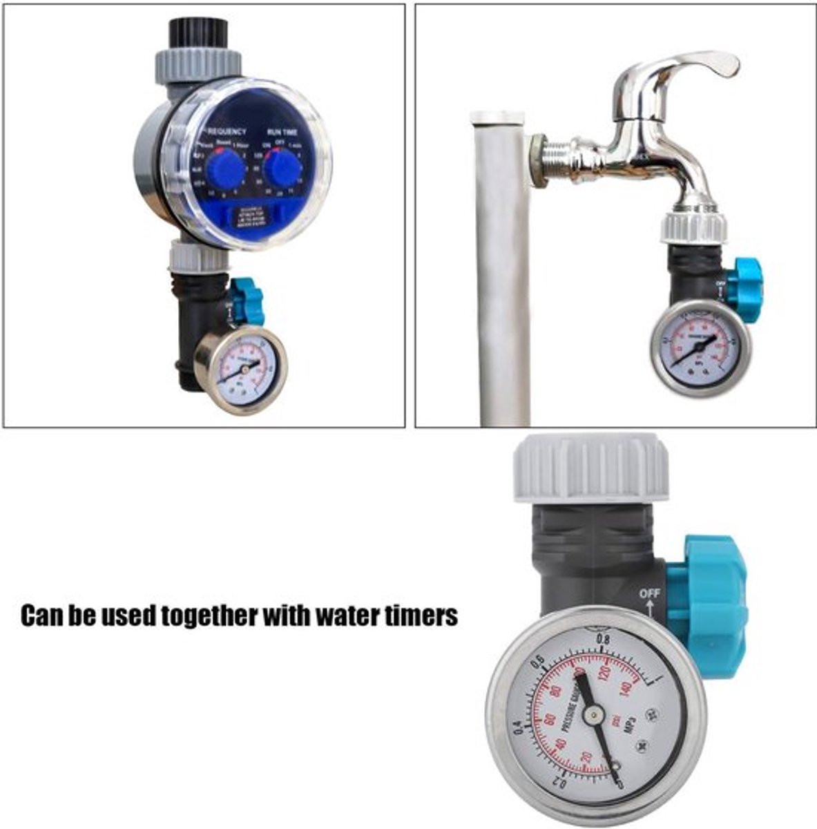 Waterdrukregelklep G3/4in - Regelbare Drukregelaar - Manometer - Irrigatie Controller - Gebruiksvriendelijke Afstelling - Gevisualiseerde Drukaanpassing