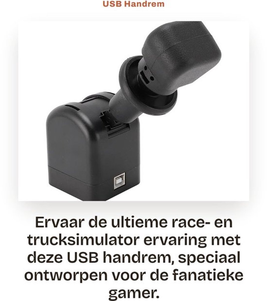 USB Handrem voor Gaming - Compatibel met G27 G29 G920 G923 - Zwart - Handrem voor Sim Racing - Voor Truck Simulator - USB PC Handrem