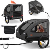 KESSER® Hondenfietskar tot 45 kg 2in1 Fietskar Hond - Antraciet