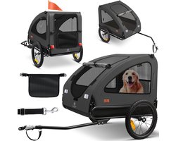 KESSER® Hondenfietskar tot 45 kg 2in1 Fietskar Hond - Antrac