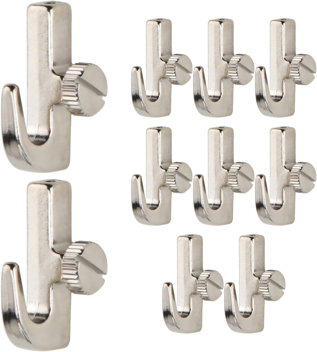 10 stuks zilveren fotohaken, accessoires voor fotolijsten en wanddecoratie, ophangsysteem voor galerijrails, robuuste fotolijst voor veilige bevestiging