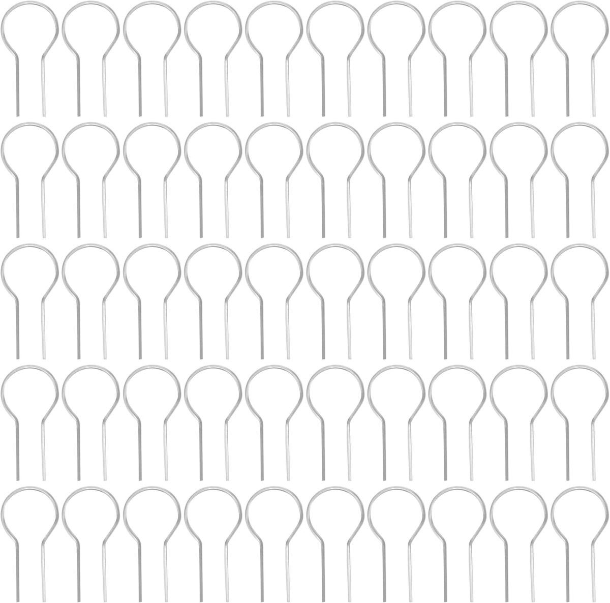 100 stuks keramische framehouderhaken, gereedschap voor het bakken van keramiek voor decoraties, doe-het-zelf gereedschap van metaal (zilver, 100 stuks)
