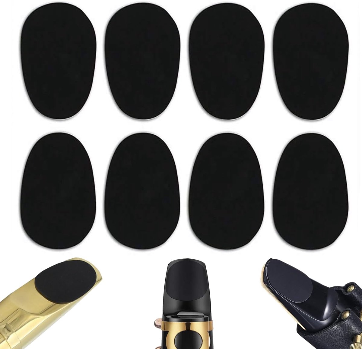 8-delig Mondstukkussen, 0,8 mm Saxkussens, Voor alt- en Tenorsaxofoon en Klarinet