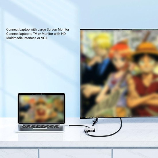 USB naar HD Adapter - HD Multimedia Interface - Dubbel Scherm - Plug en Play - 1080p Resolutie - Zilver — afbeelding 4