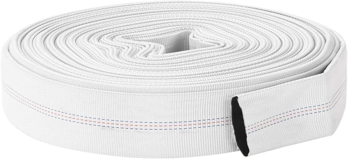 Platte Slang - Waterslang - Water Transport - Hoge Belastbaarheid - 20 meter 1 inch - Wit