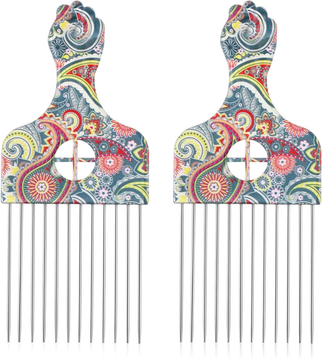 Haarkam Set - Styling Picks - Krullen Stylen - Roestvrij Staal - 2 Stuks - Zilver