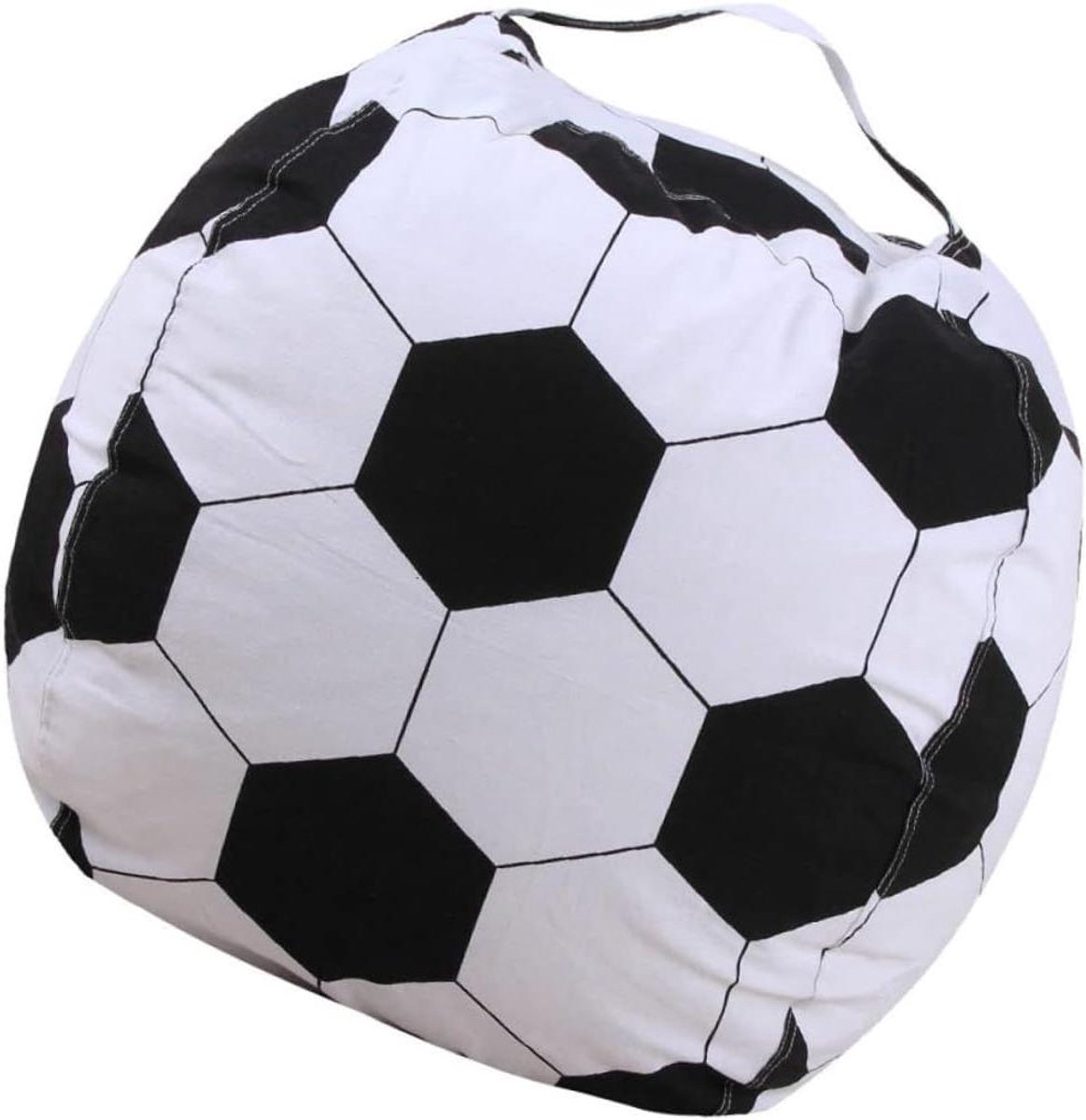 Opbergtas Speelgoed - Knuffel Zitzak - Speelgoed Opbergen - Wasbaar Polyester - 43 x 43 x 43 cm - Wit