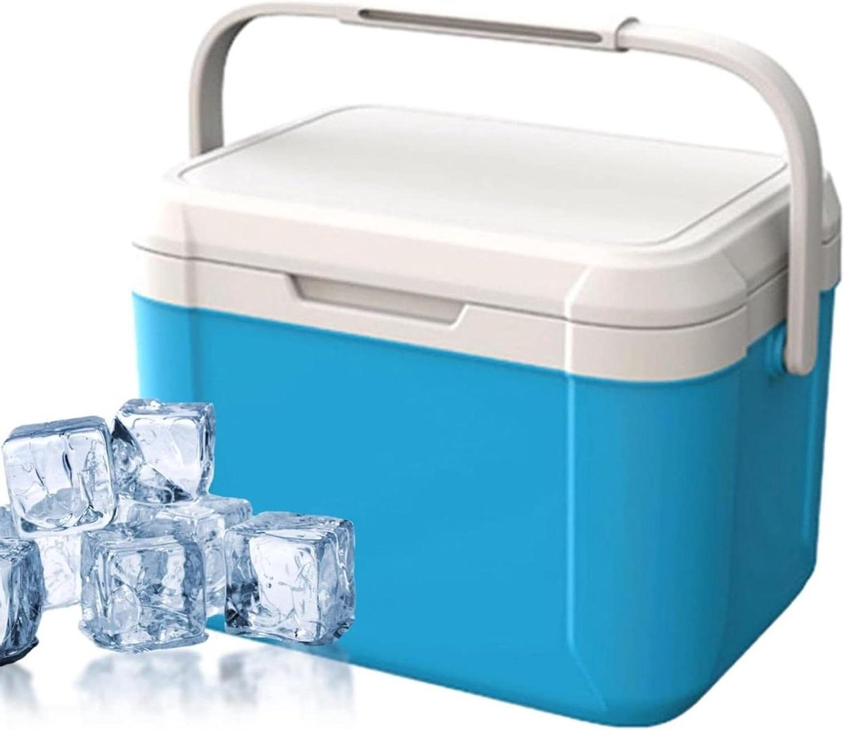 Kleine koelbox - Harde schaal - Outdoor activiteiten - Rotatievorm structuur - 5 Liter - Blauw