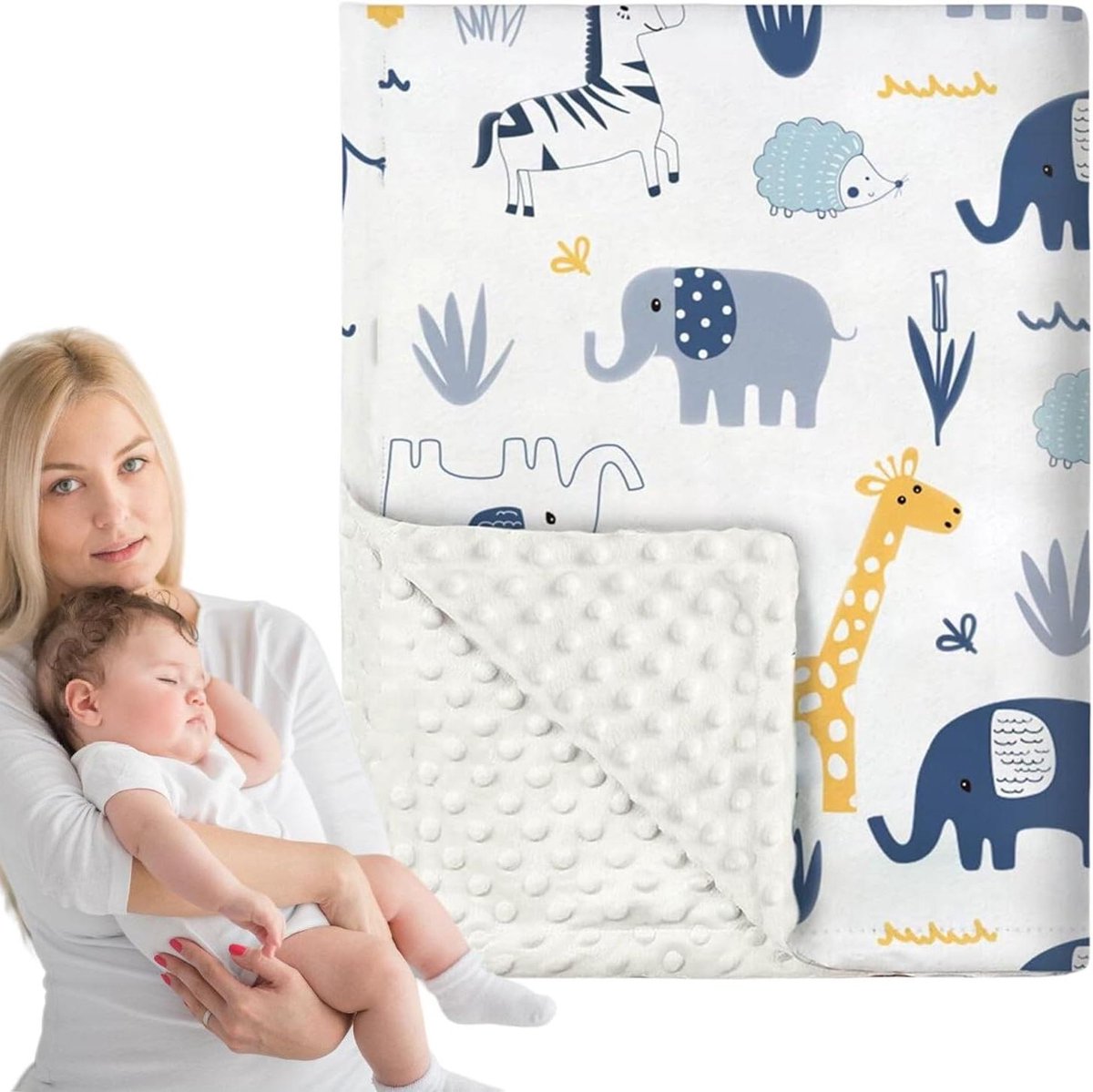 Baby Deken - Kinderkamerdeken Verzorgingsdeken - Comfort en Veiligheid - Temperatuurslim Ademend - 100x75 cm - A