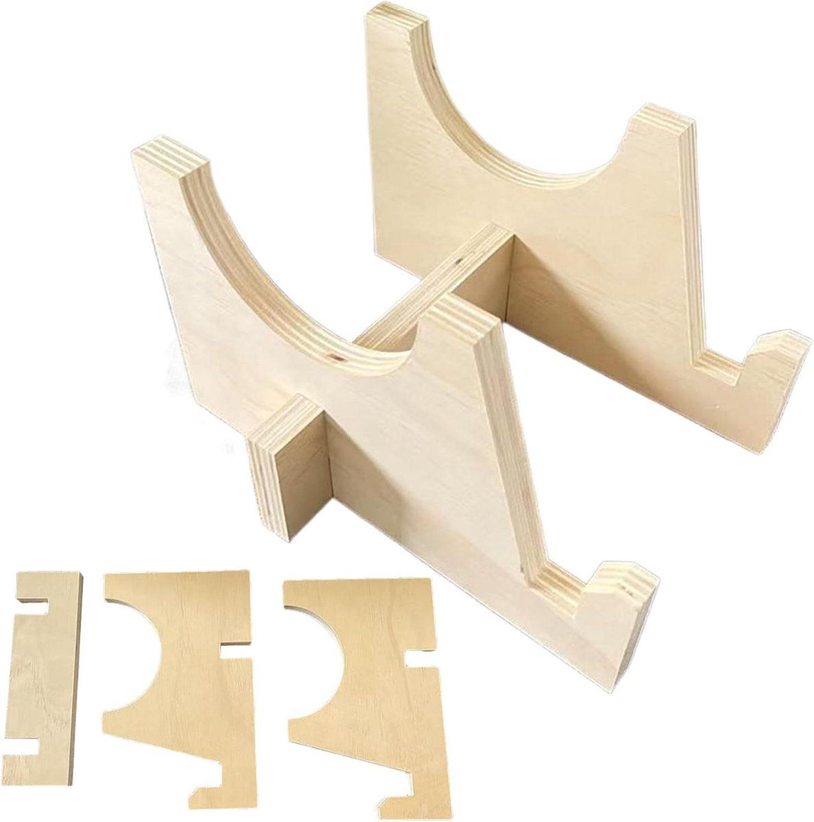 Balansbord Opbergrek - Rolplankhouder Trainingsapparatuur - Fitnessruimte Organiseren - Solide Houten Constructie - 22 x 20 x 138 cm