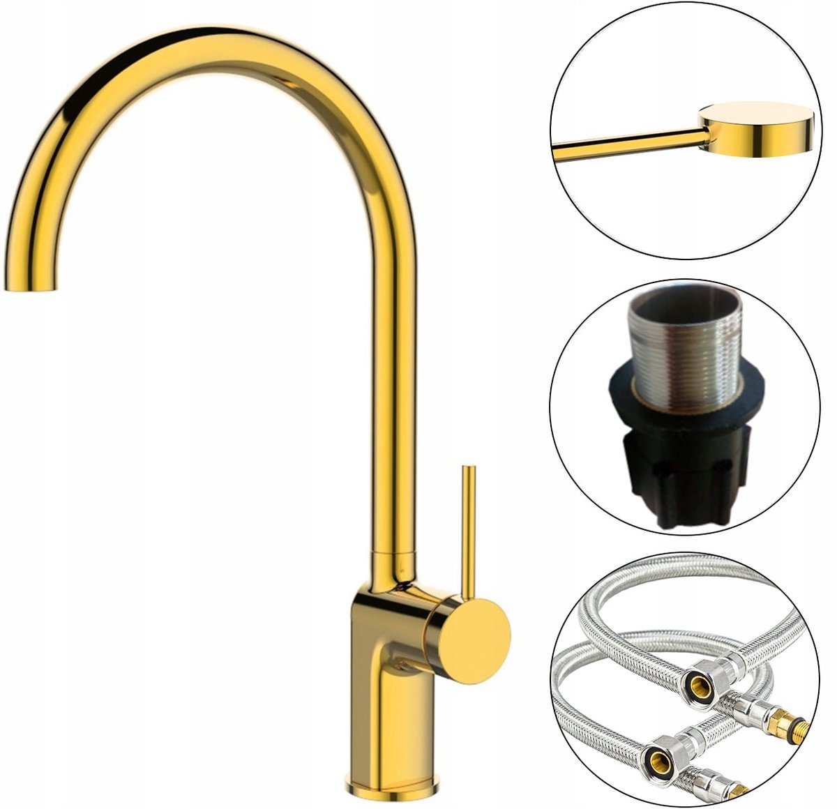 Gouden Keukenkraan Standaard 37x23cm OVE STICK