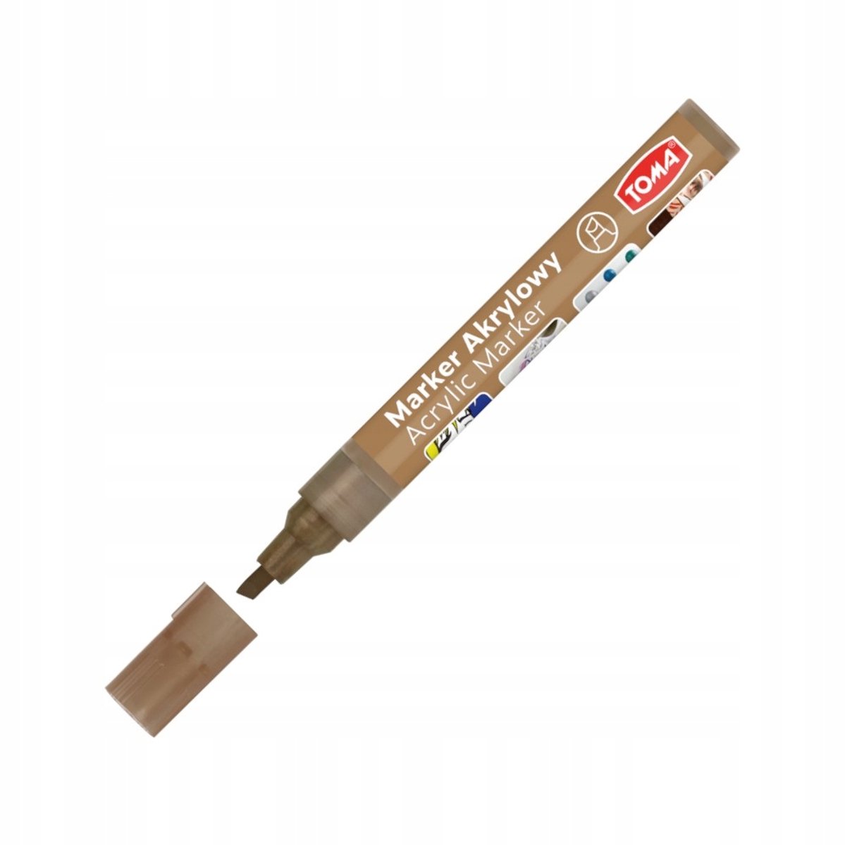 Toma TO-403 Acrylmarker Bruin - Schuin 1-3 mm