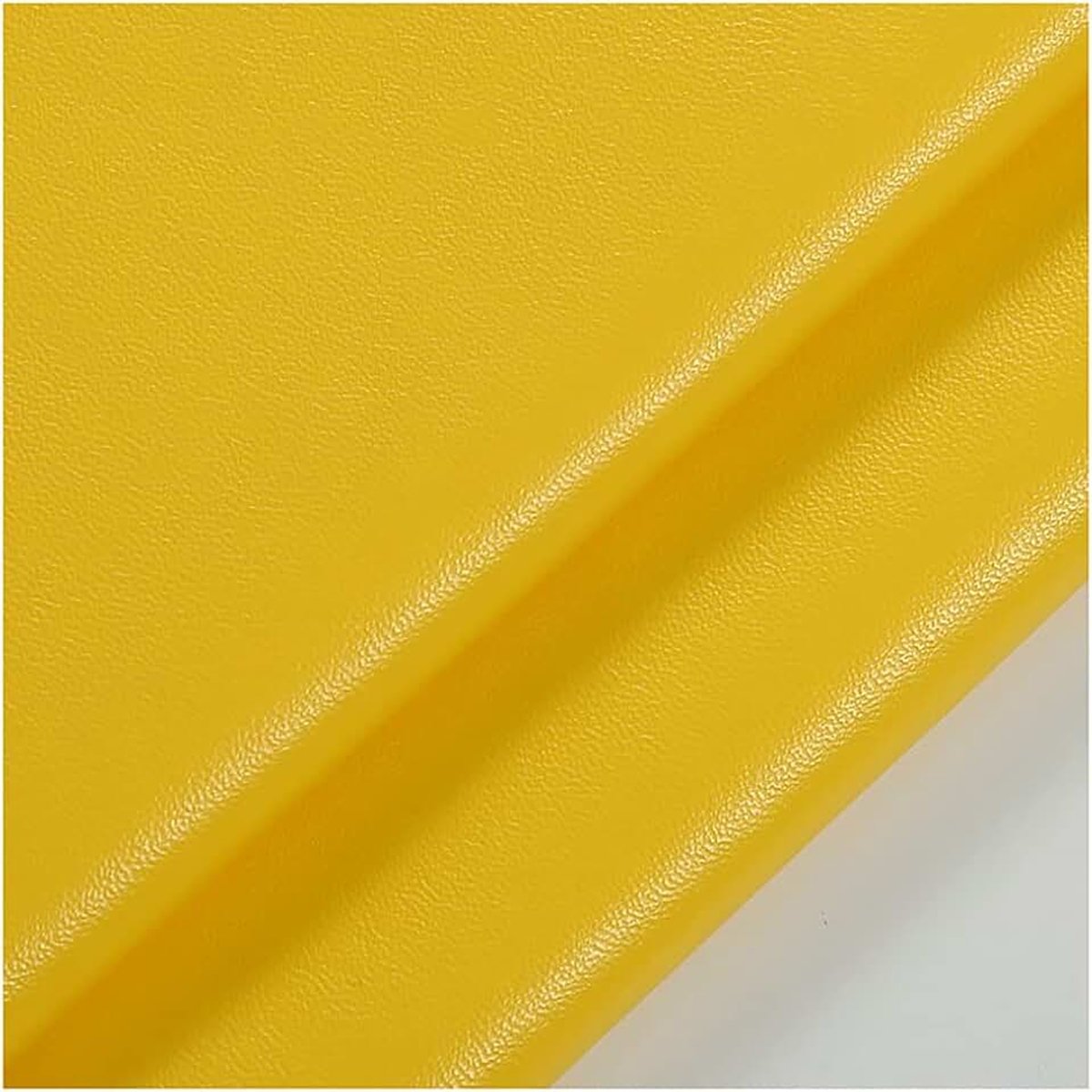 Kunstleer Kunstleer Bekleding Vinyl Stof Effen Kleur Vellen Stof Faux Lederen Bekleding Materiaal Lederen Doek Bekleding Stof Materiaal voor Naaien U (Grootte: 1.37X4m, Kleur: Geel)