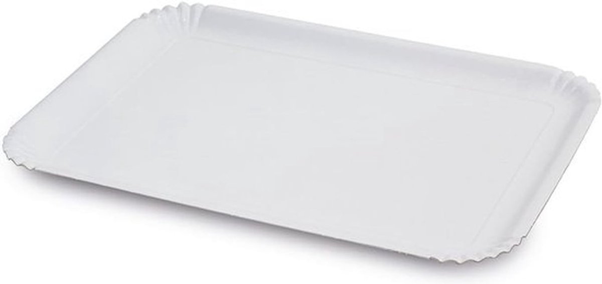 dienblad - wit - karton - 3 stuks - 23 x 31 cm
