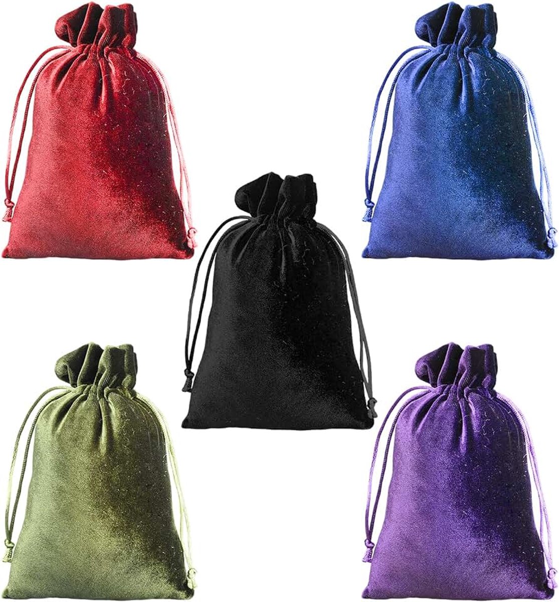 5 Stks Gouden Fluwelen Tas, Sieraden Tas Met Koord, Snoep Tas Voor Bruiloften, Opbergtas Voor Sieraden Bescherming.