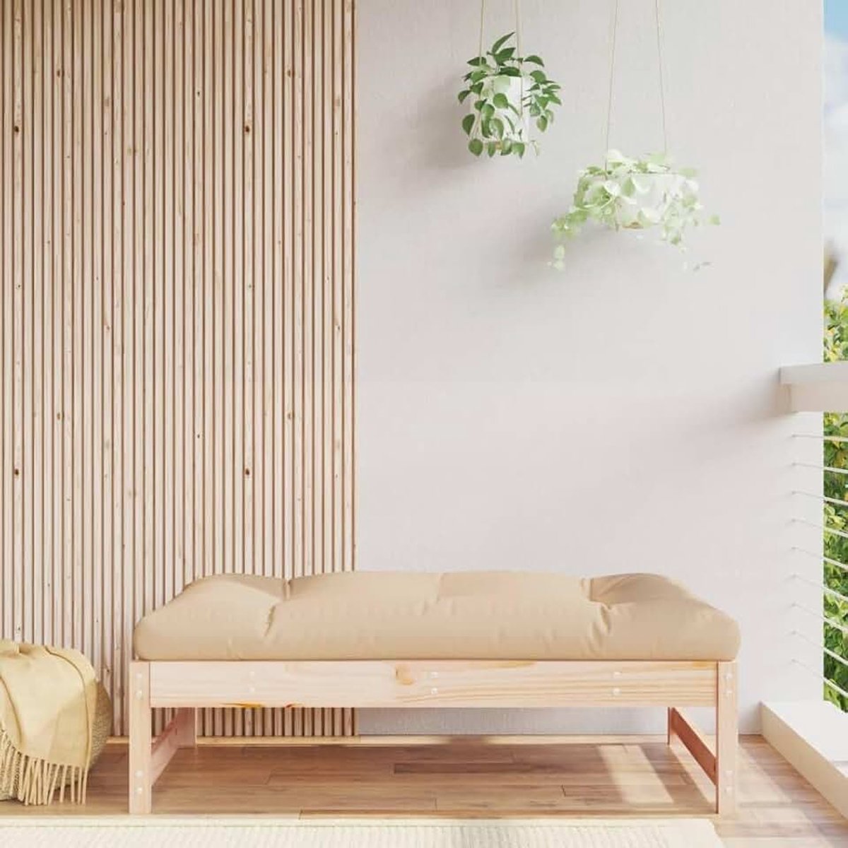 Tuinkruk van massief grenenhout, 120 x 80 cm, tuinmeubelen, kruk, salontafel, pallets, tuin, pallets, buiten, voetenbank, pallets, terras, binnen, type 2