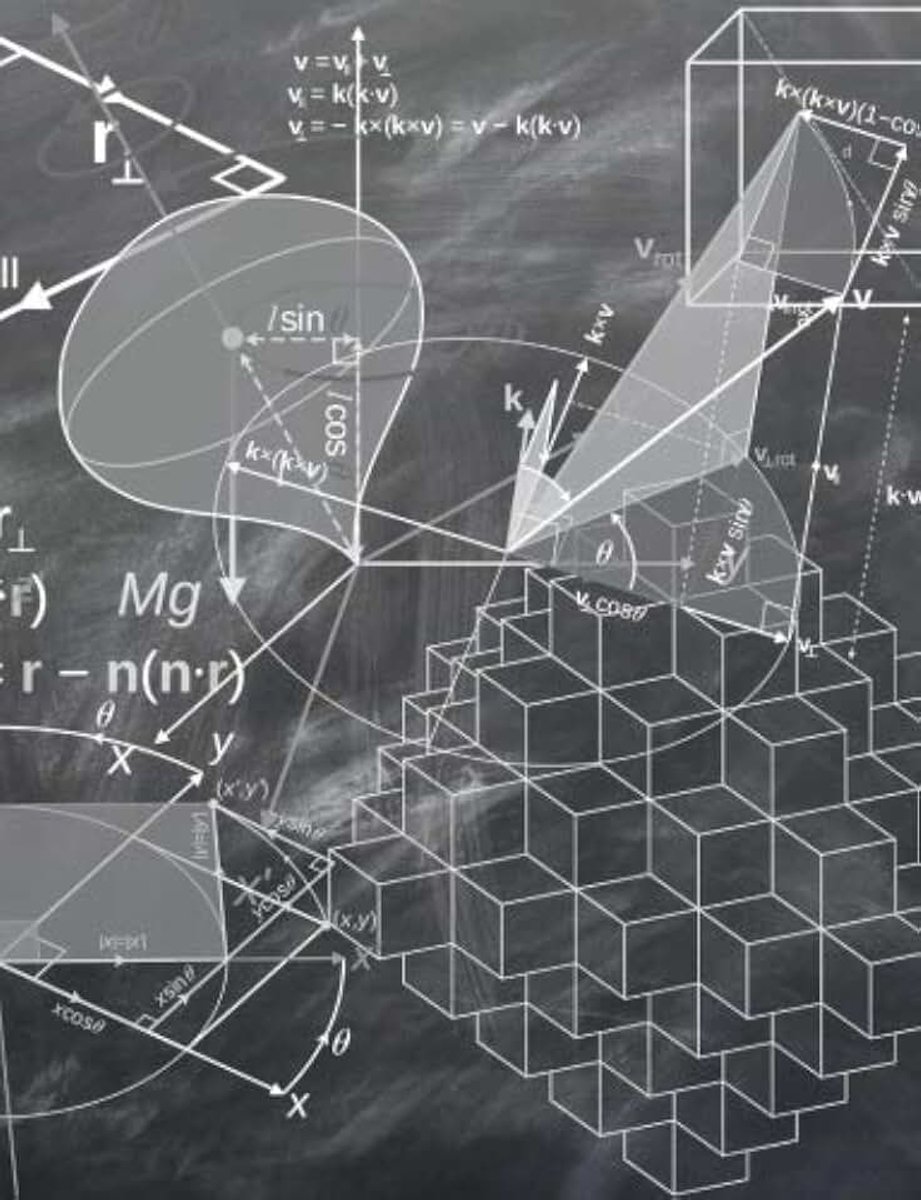 Geometry Chalkboard Graph Paper Book: For Formulas, Equations, Drawings, Notes, and More - 200 Pages, 7.44 x 9.69 in. (18.9 x 24.61 cm)