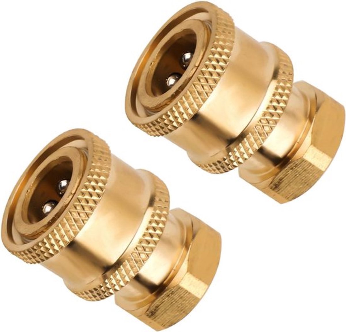 Hogedrukreinigeradapter met 1/4 Inch Snelkoppelingsaansluiting - Voor Hogedrukreinigerfittingen - FNPT Snelkoppeling - Slangfittingen 2 Stuks