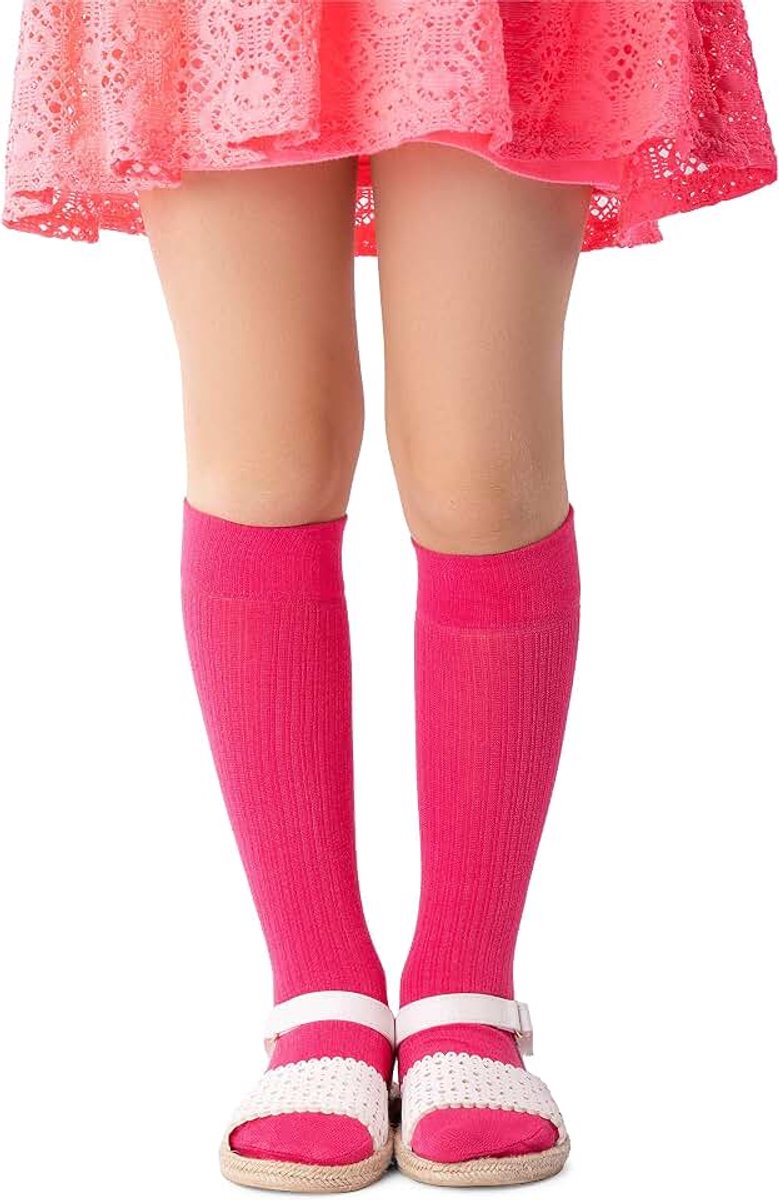 Kinderen, meisjes, strepen, knielang, 100 denier, comfortabel, zacht, warm, zachte sokken, flexibel, kleine kinderen, casual, schattig, schooluniform, jurk boven de kuit, een paar Molly
