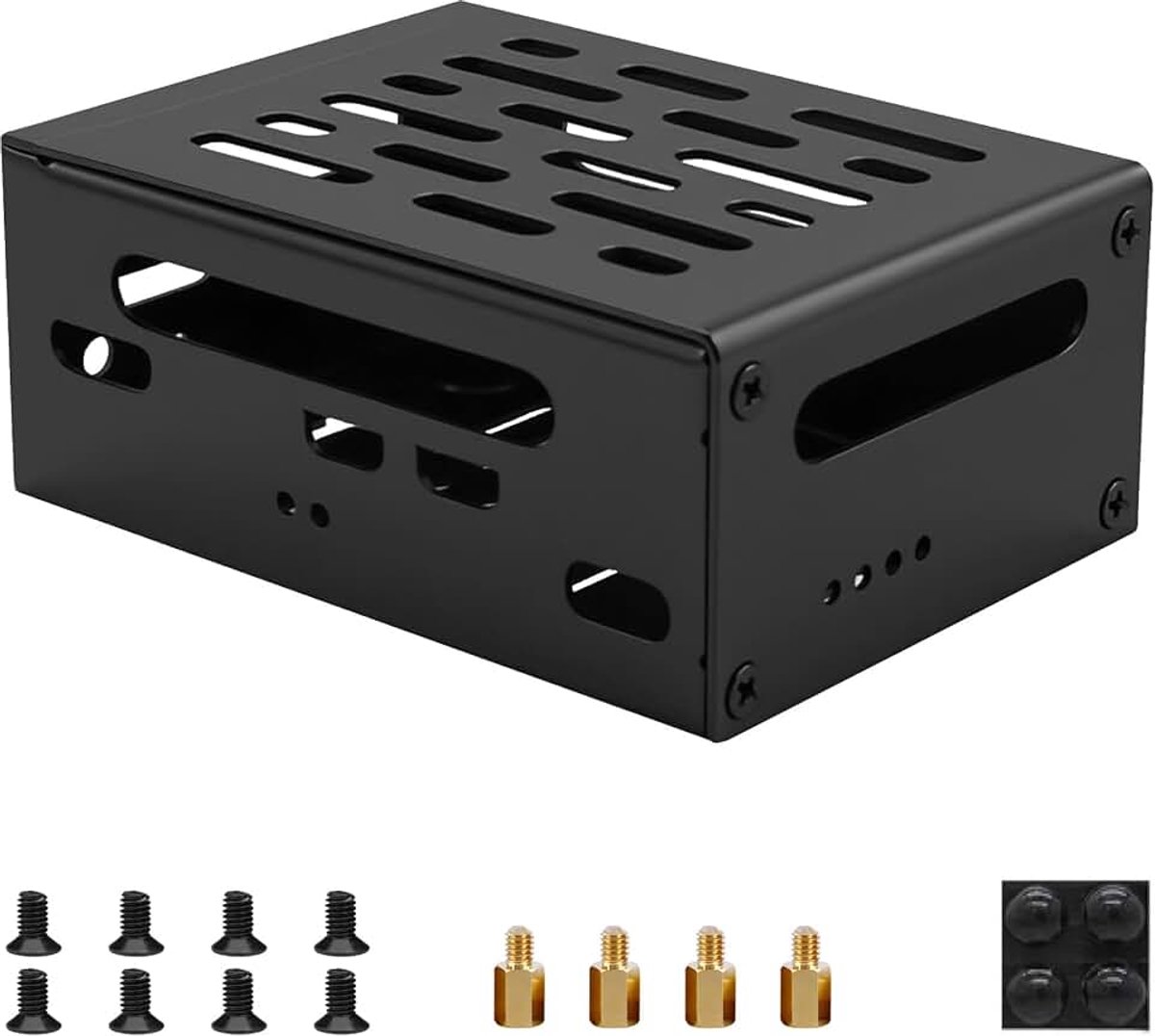 X306-C1 Metal Case for Raspberry Pi Zero 2W and X306 V1.3/V1.5 UPS | Wall-Mountable, Not Support V1.1