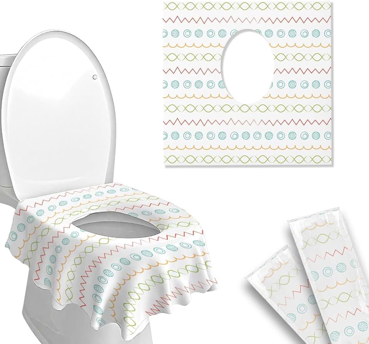 Wegwerp Toiletbrilhoezen 20 Stuks – Waterdichte WC-Brilhoezen, Individueel Verpakt, Antislip, Voor Openbare Toiletten, Reizen, Kinderen en Volwassenen