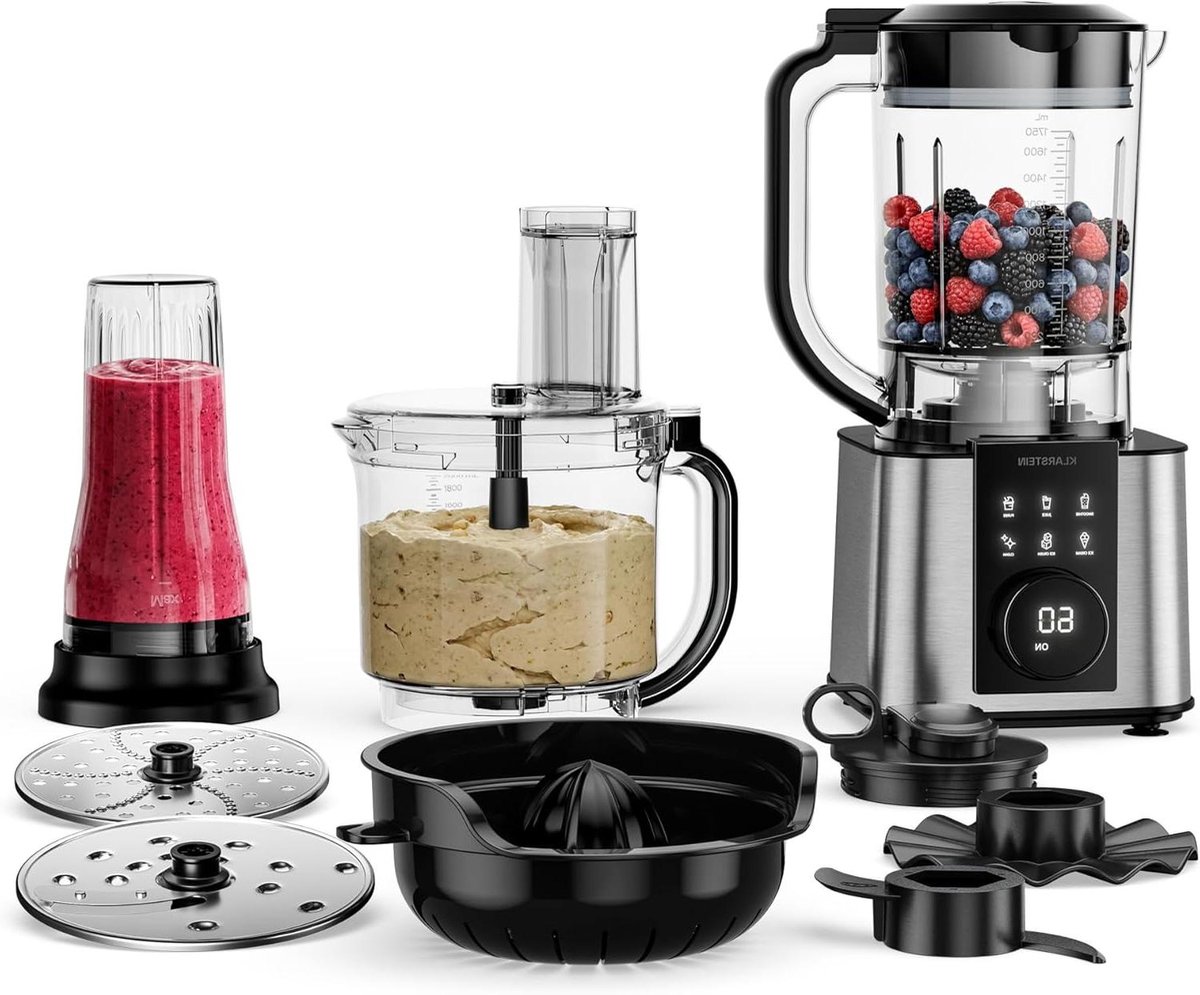 Keukenmachine - Mixer Apparaat - Eten Bereiden - 1200W Krachtige Motor - 2L Kom 1.75L Mixer - Zilver
