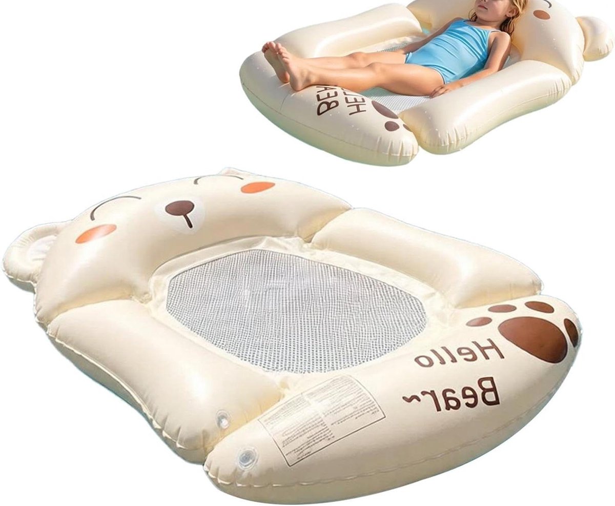 Opblaasbare zwembanden – Drijvend bed – Ontspannen in water – Opvouwbaar en draagbaar – 120x125cm – Kaki beer Opblaasbare zwembanden – Drijvend bed – Ontspannen in water – Opvouwbaar en draagbaar – 120x125cm – Kaki beer