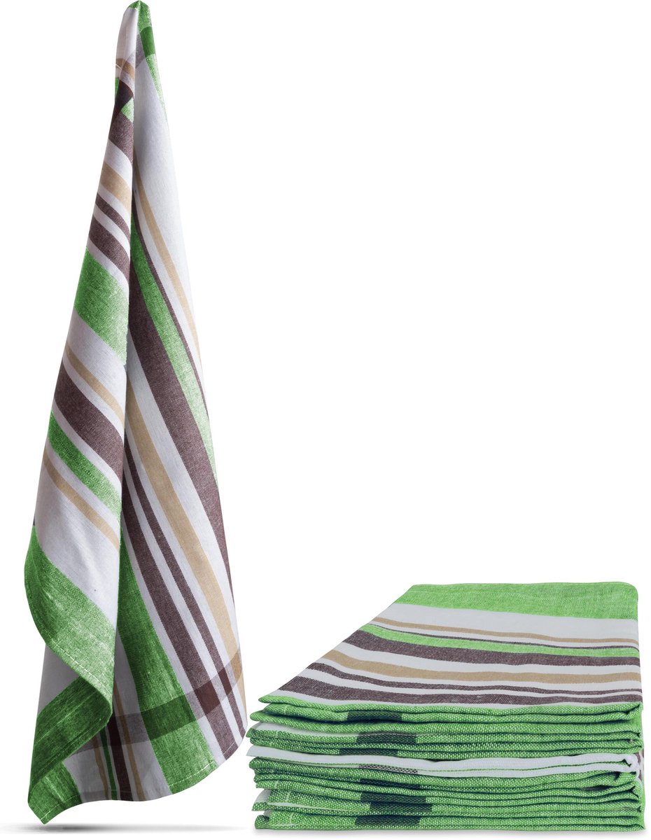 10 theedoeken „Toffee Stripe“