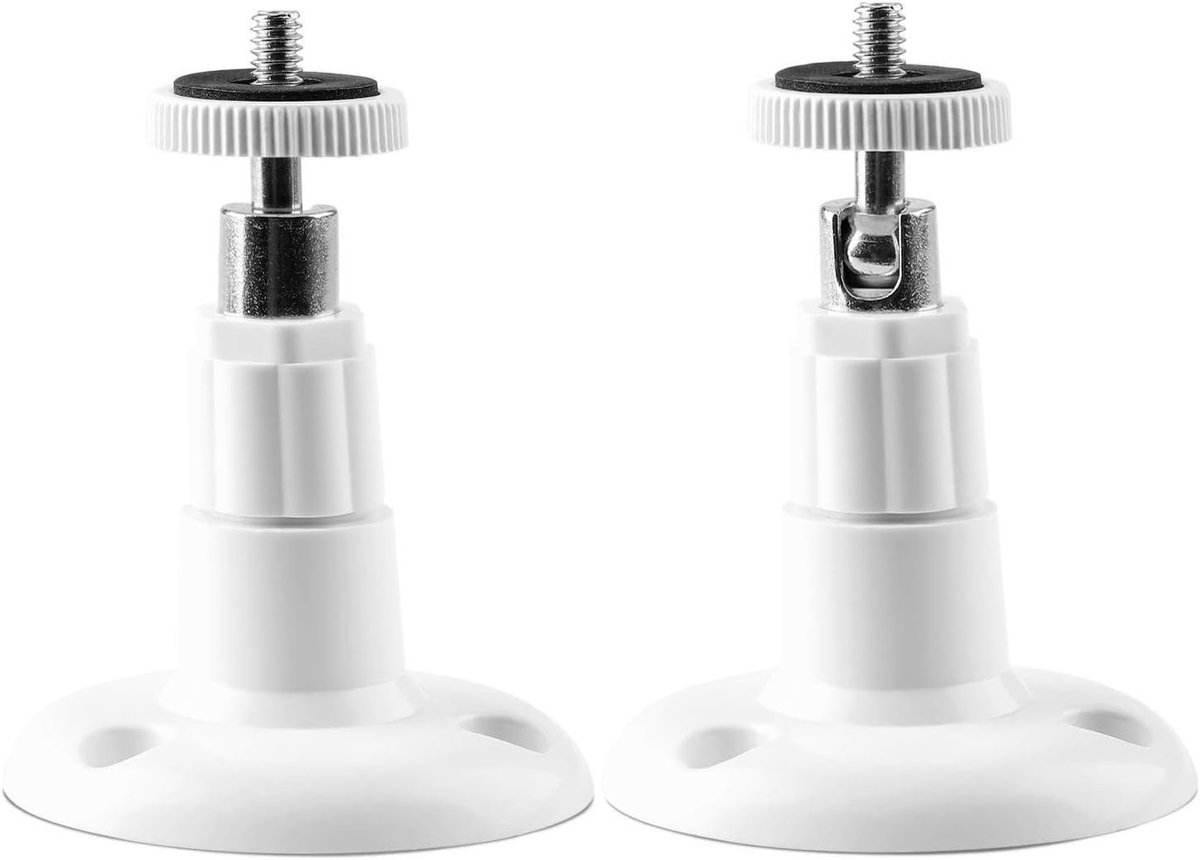 (2 Pack) OOTSR Beveiligingscamera Muurbevestiging binnen/buiten, Verstelbare Beugel Camera Plafondhouder voor Arlo, Arlo Pro en andere compatibele modellen (wit)