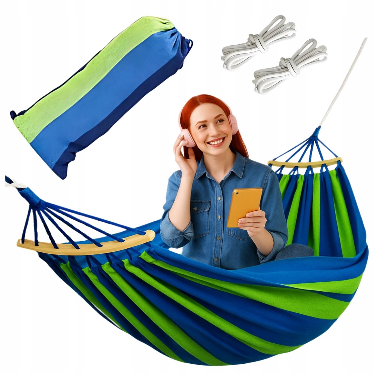XXL tuinhangmat met tas - comfortabel en draagbaar